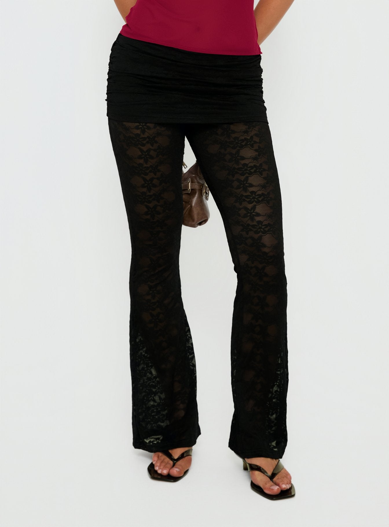 Gogo Lace Flare Pants Black - Image 2