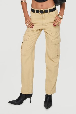Nickei Utility Cargo Pants Beige