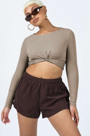 Beach House Shorts Cord Brown