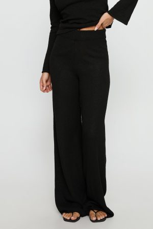 Jaede Knit Pants Black