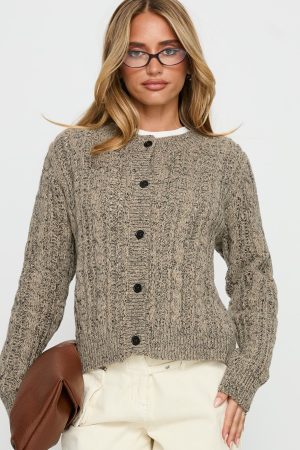 Kaytee Button Up Knit Cardigan Grey