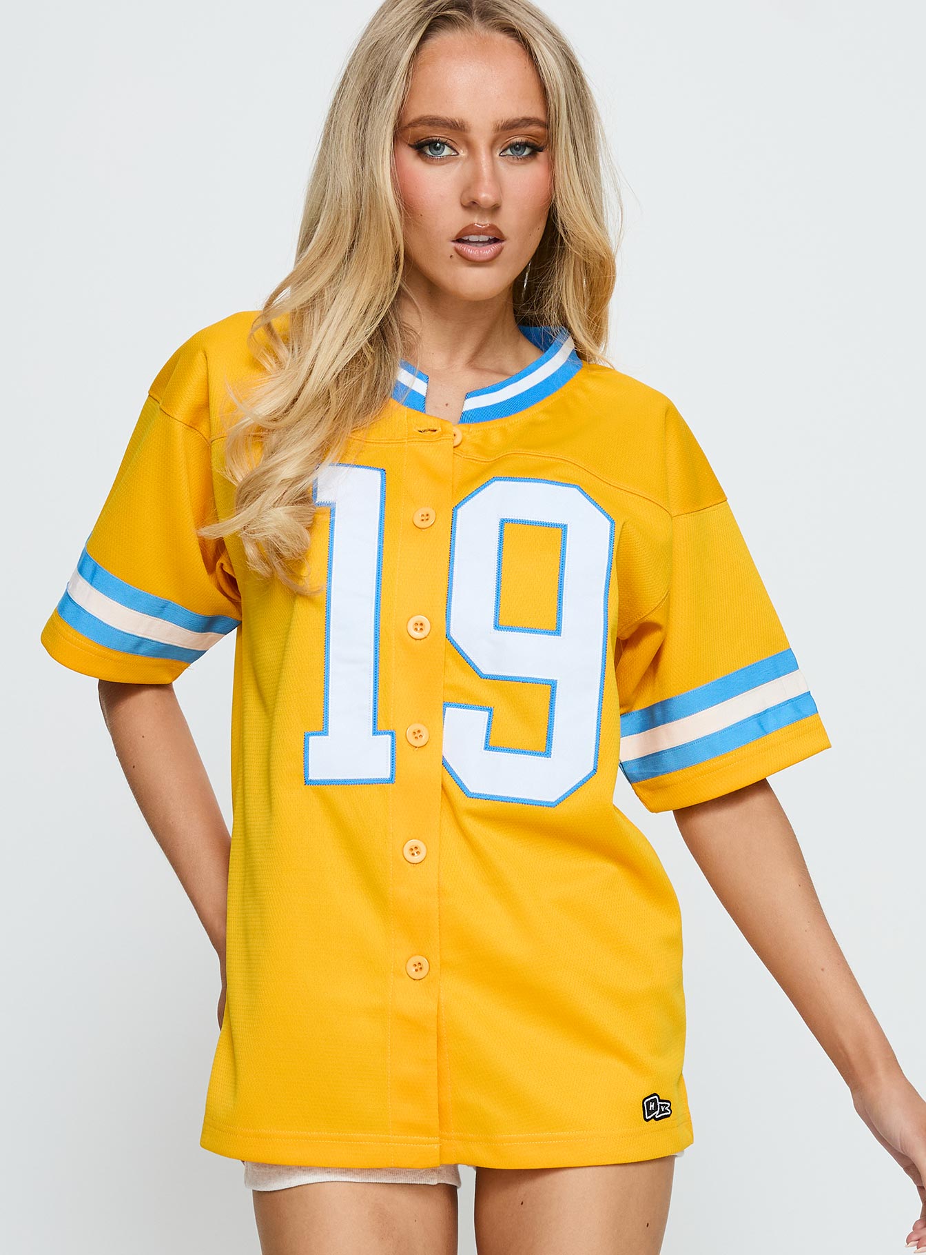 UCLA Football Button Down Jersey Gold - Image 2