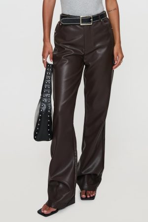 Nolene Low Rise Pants Chocolate