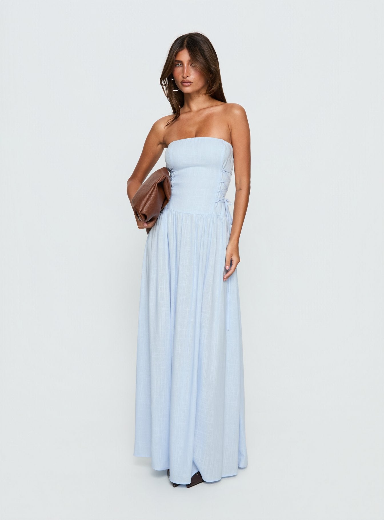 So Far So Good Maxi Dress Baby Blue - Image 2