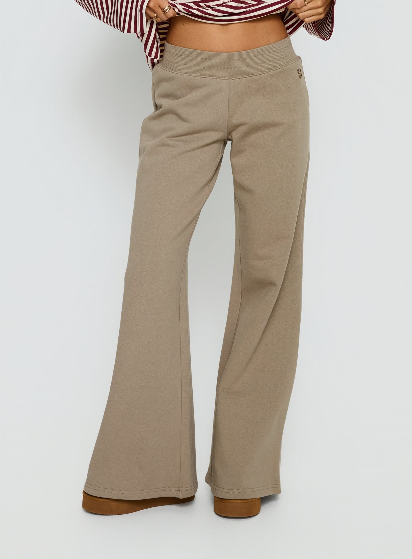 Summits Flared Track Pants Latte - Image 2