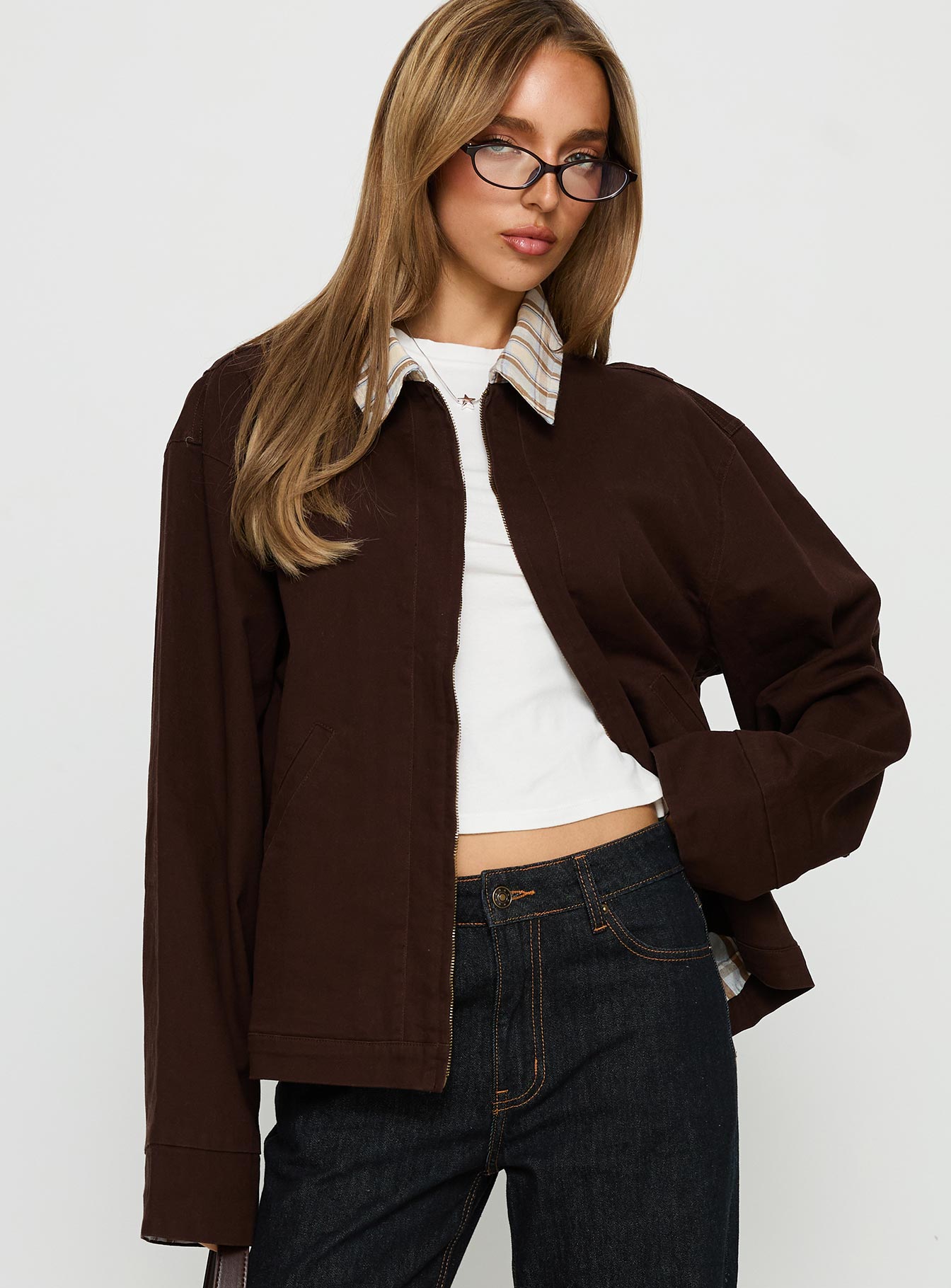 Soraia Workwear Jacket Brown - Image 2
