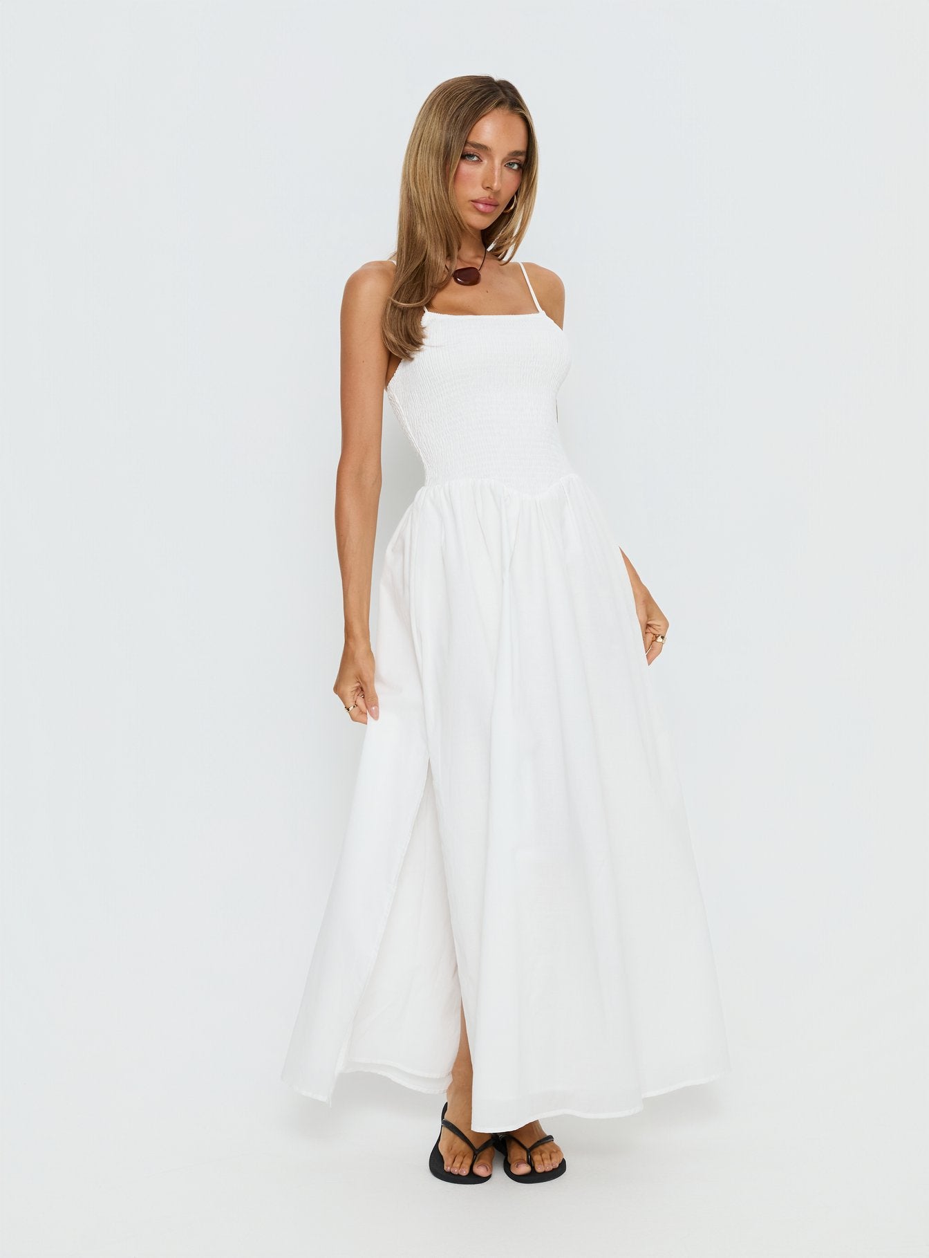 Carys Maxi Dress White - Image 2