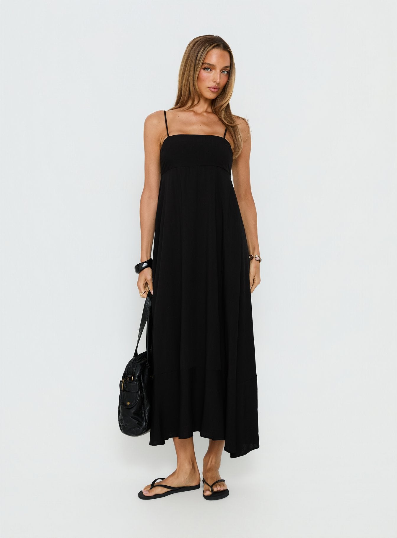 Triniti Square Neck Maxi Dress Black - Image 2