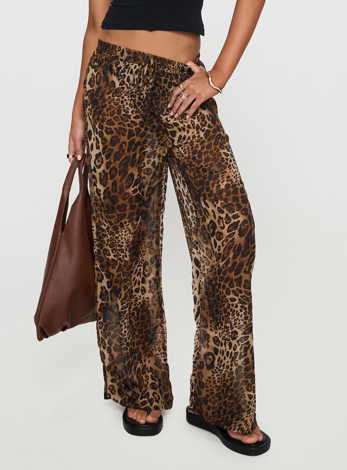 Fyre Wide Leg Pant Leopard - Image 2