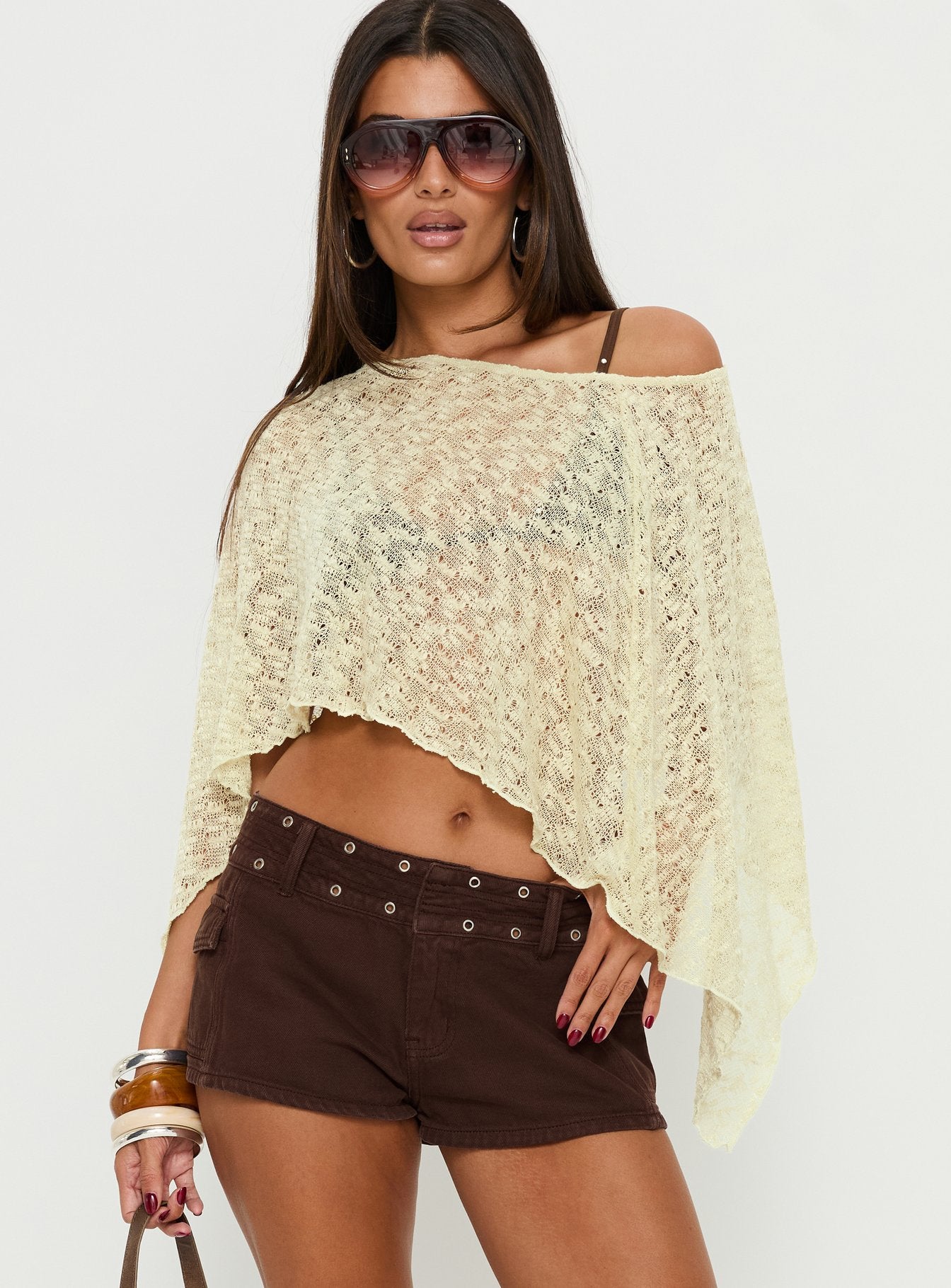 Nelida Sheer Poncho Green - Image 2