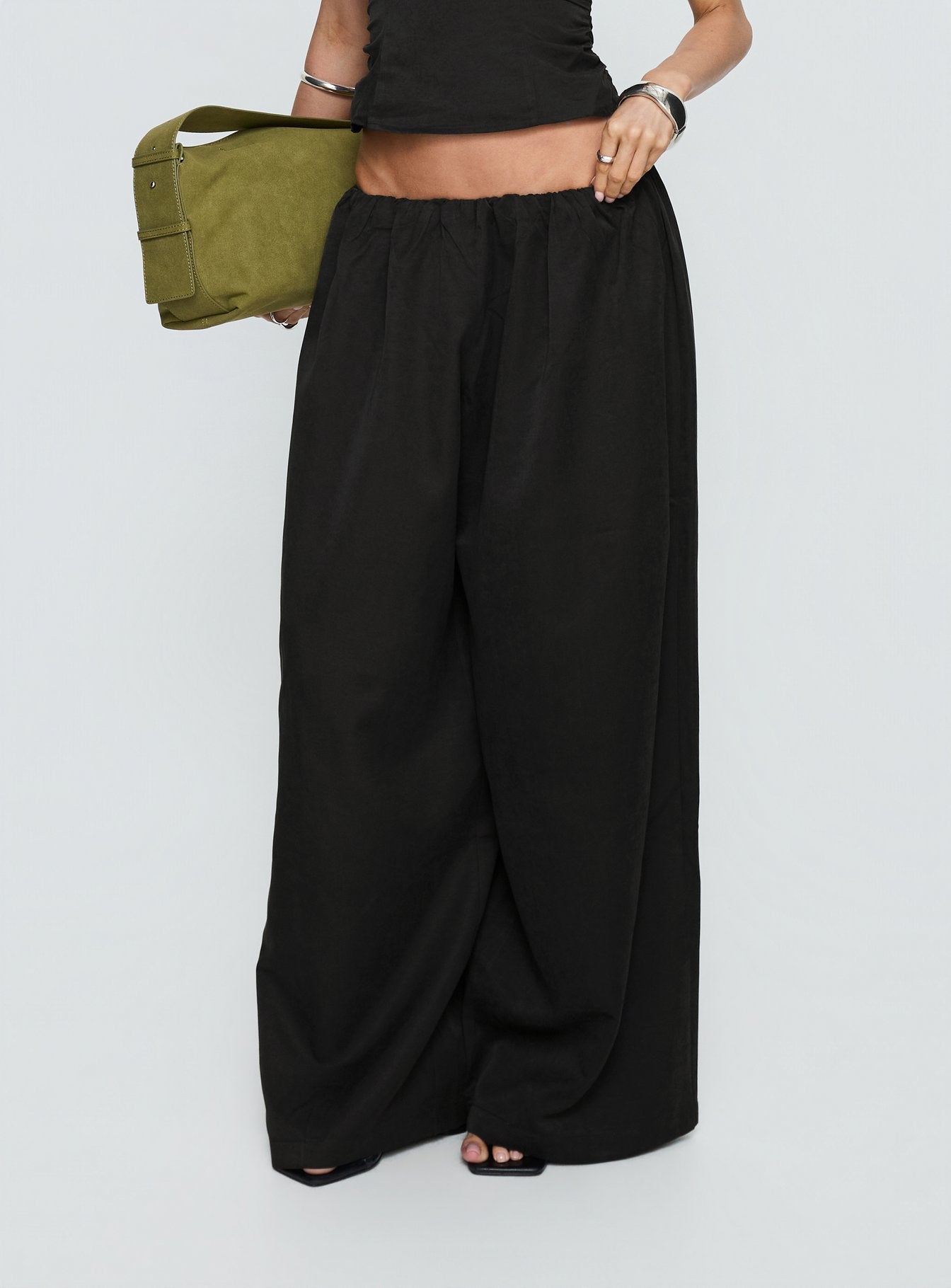Odara Wide Leg Pants Black - Image 2