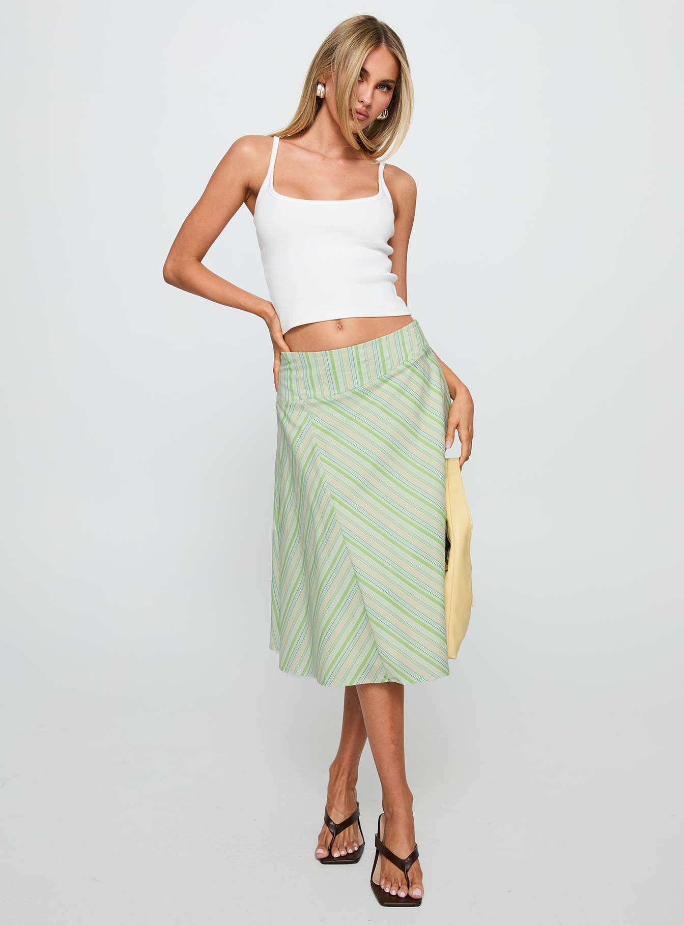 Vettie Midi Skirt Green Multi - Image 2