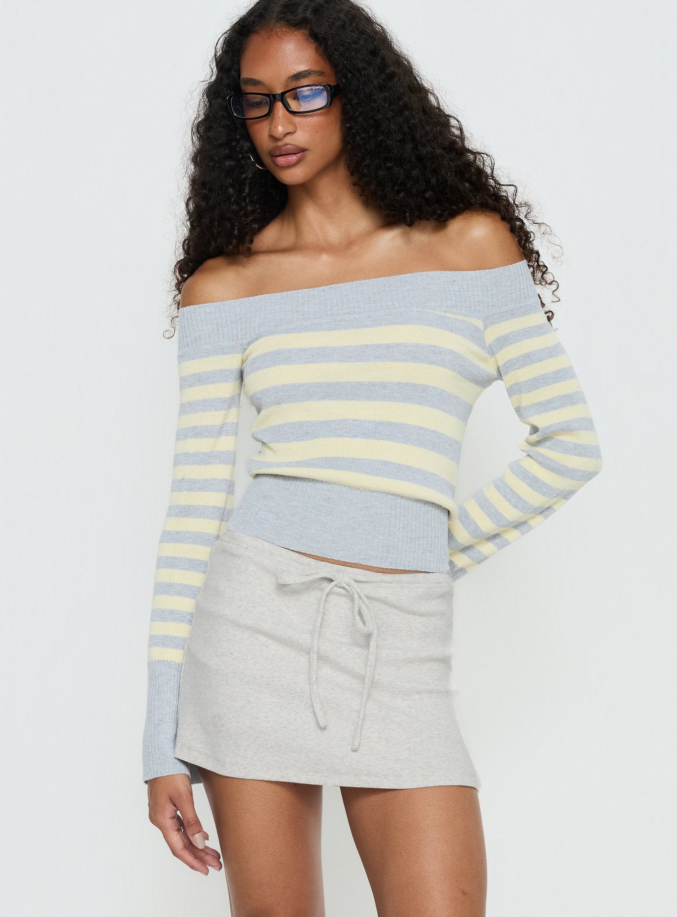 Baseline Rib Skort Grey Marle - Image 2