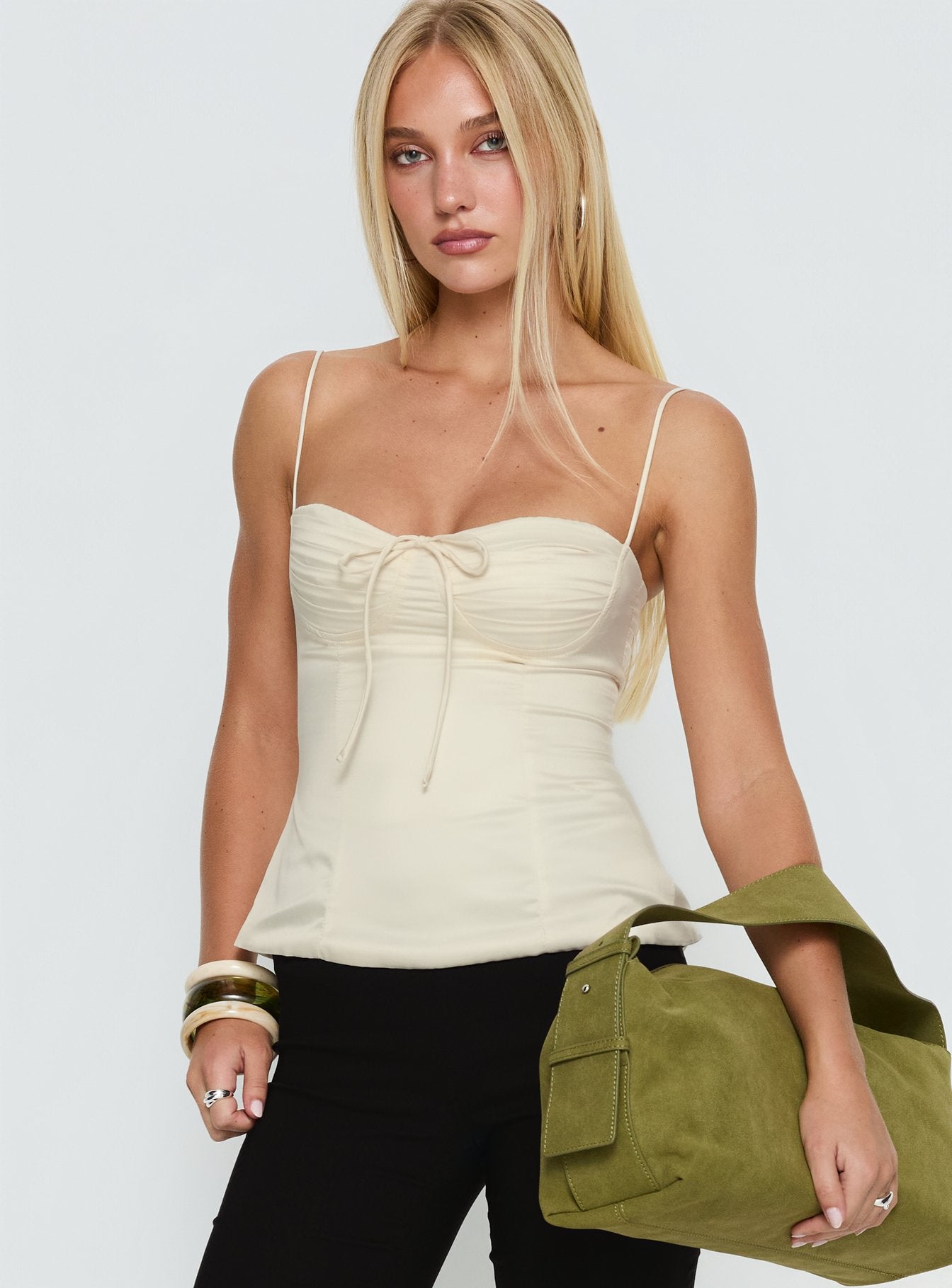 Hildy Tie Back Top Butter - Image 2