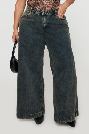 Ziggie Low Rise Baggy Jeans Antique Wash Curve