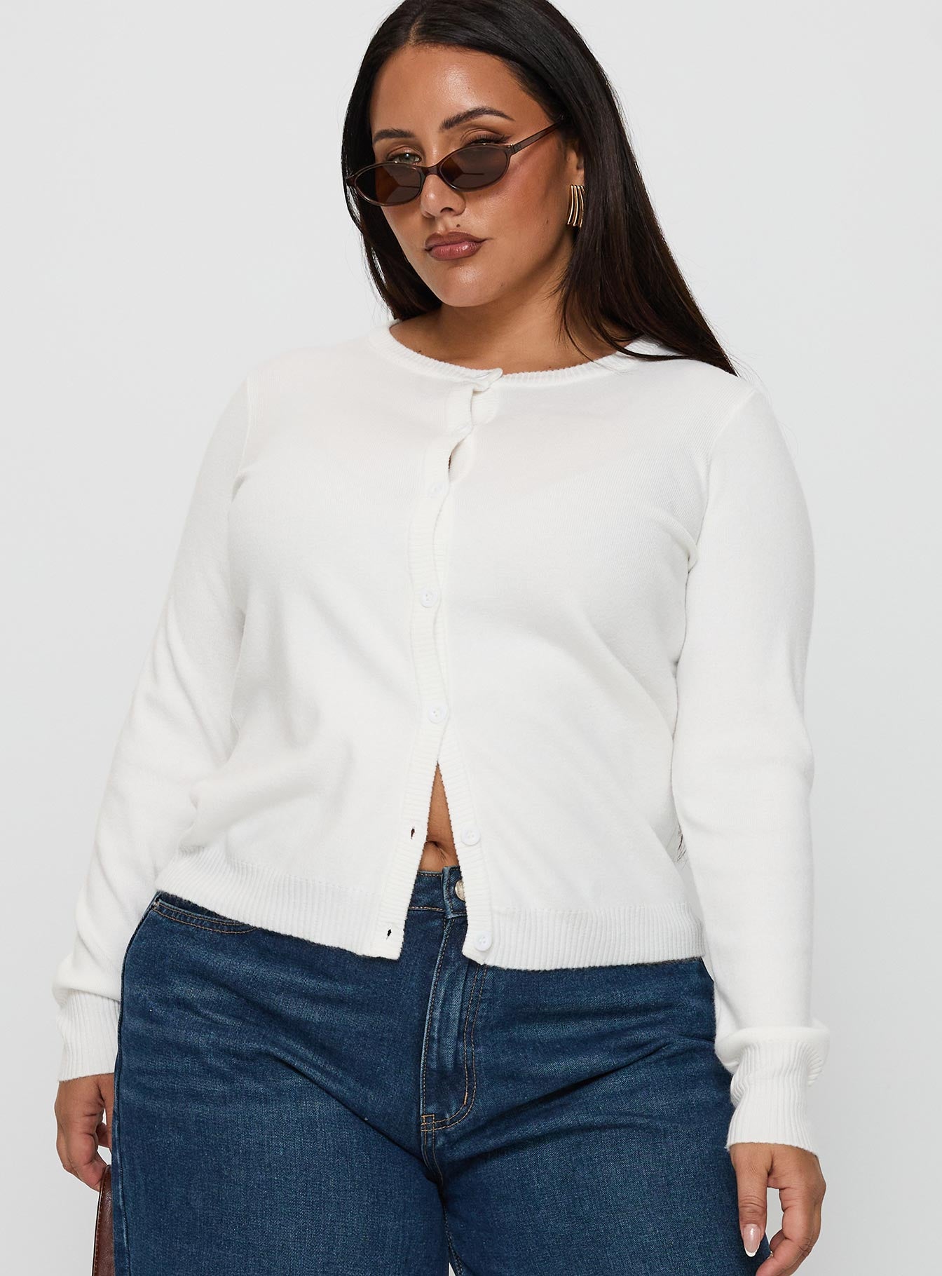 Lauraine Cardigan White Curve - Image 2