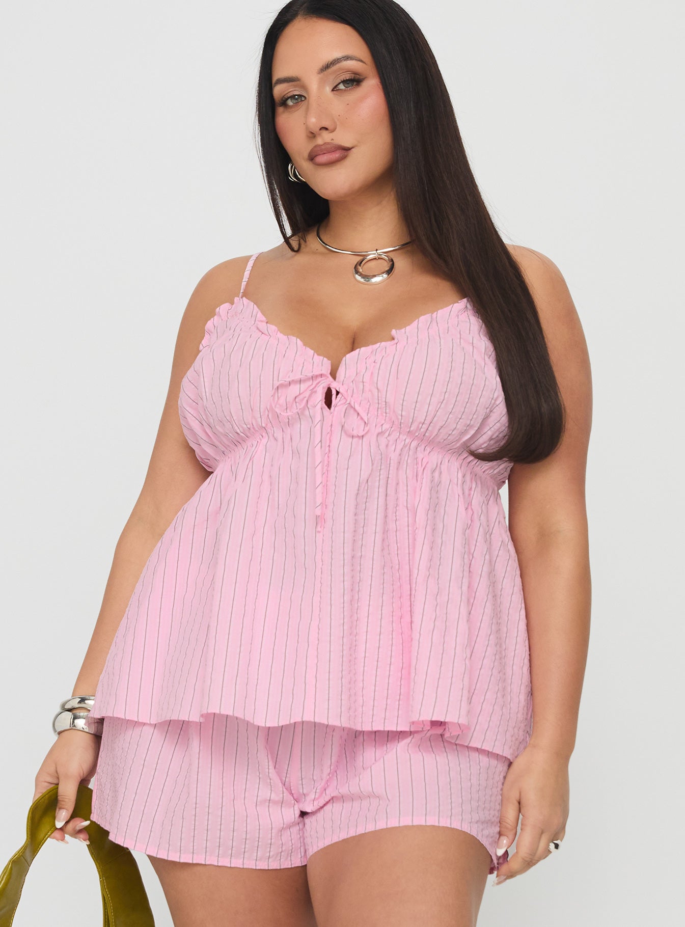 Abigayle Top Pink Stripe Curve - Image 2