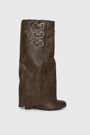 Ritz Knee High Boots Brown