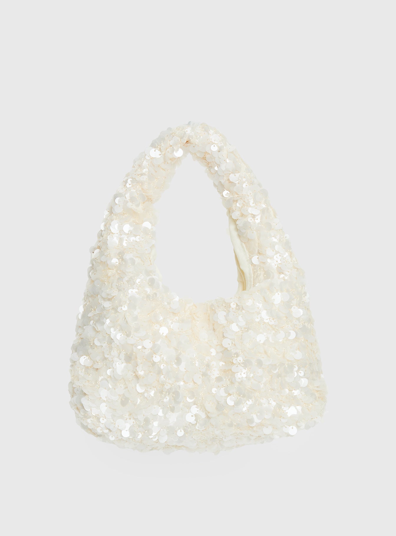 Midnights Sequin Shoulder Bag White - Image 5