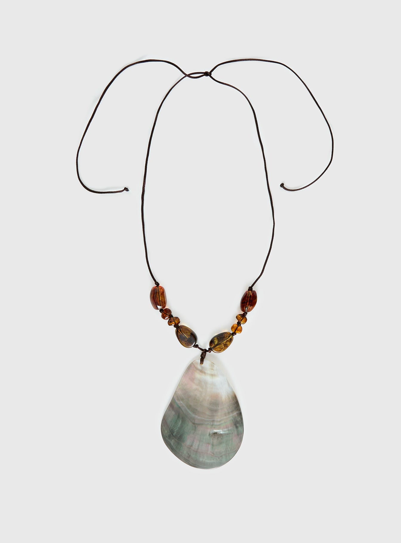 Caught Up Shell Pendant Necklace Multi - Image 2