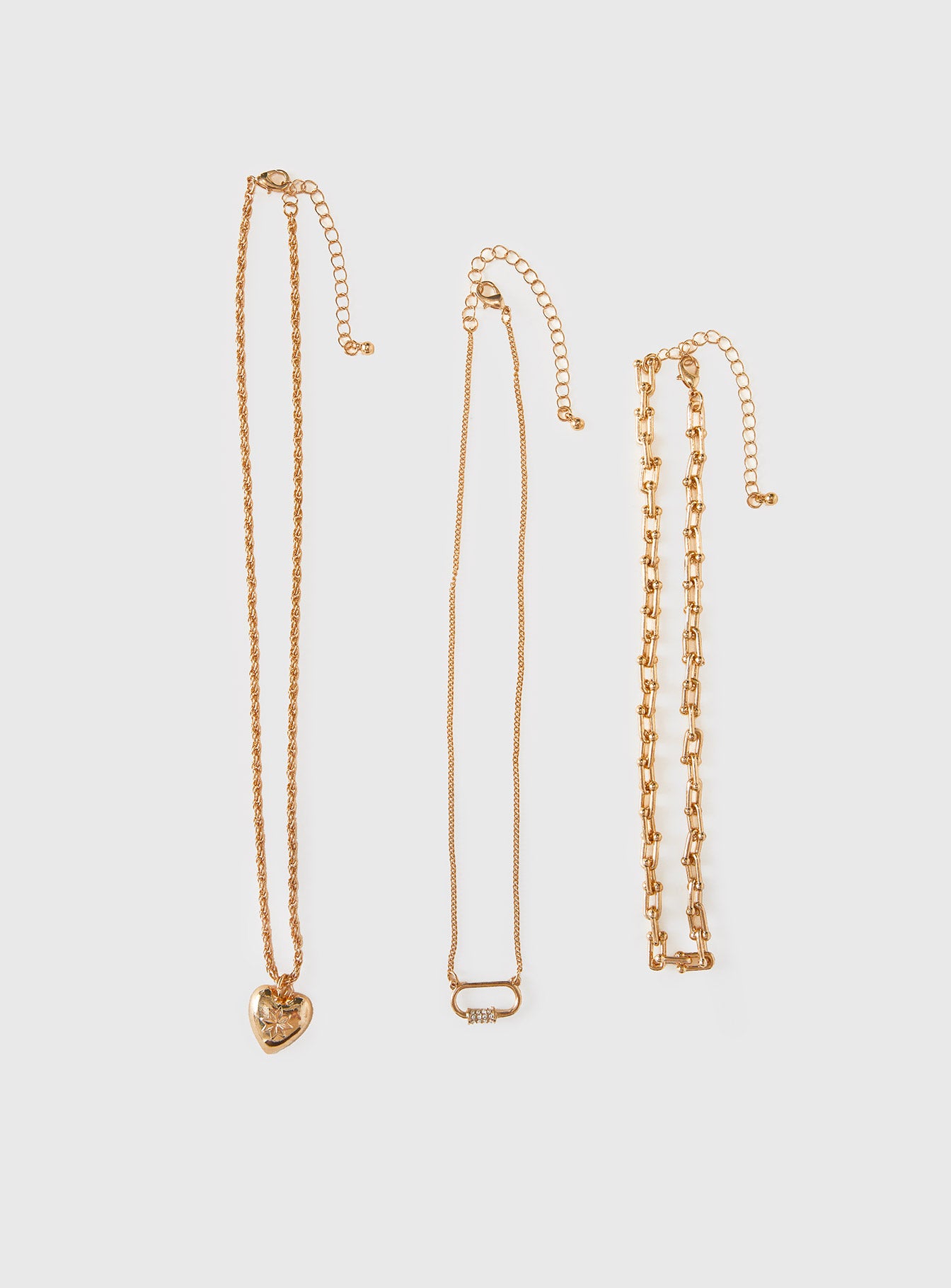 Double Date Layered Necklace Gold - Image 2