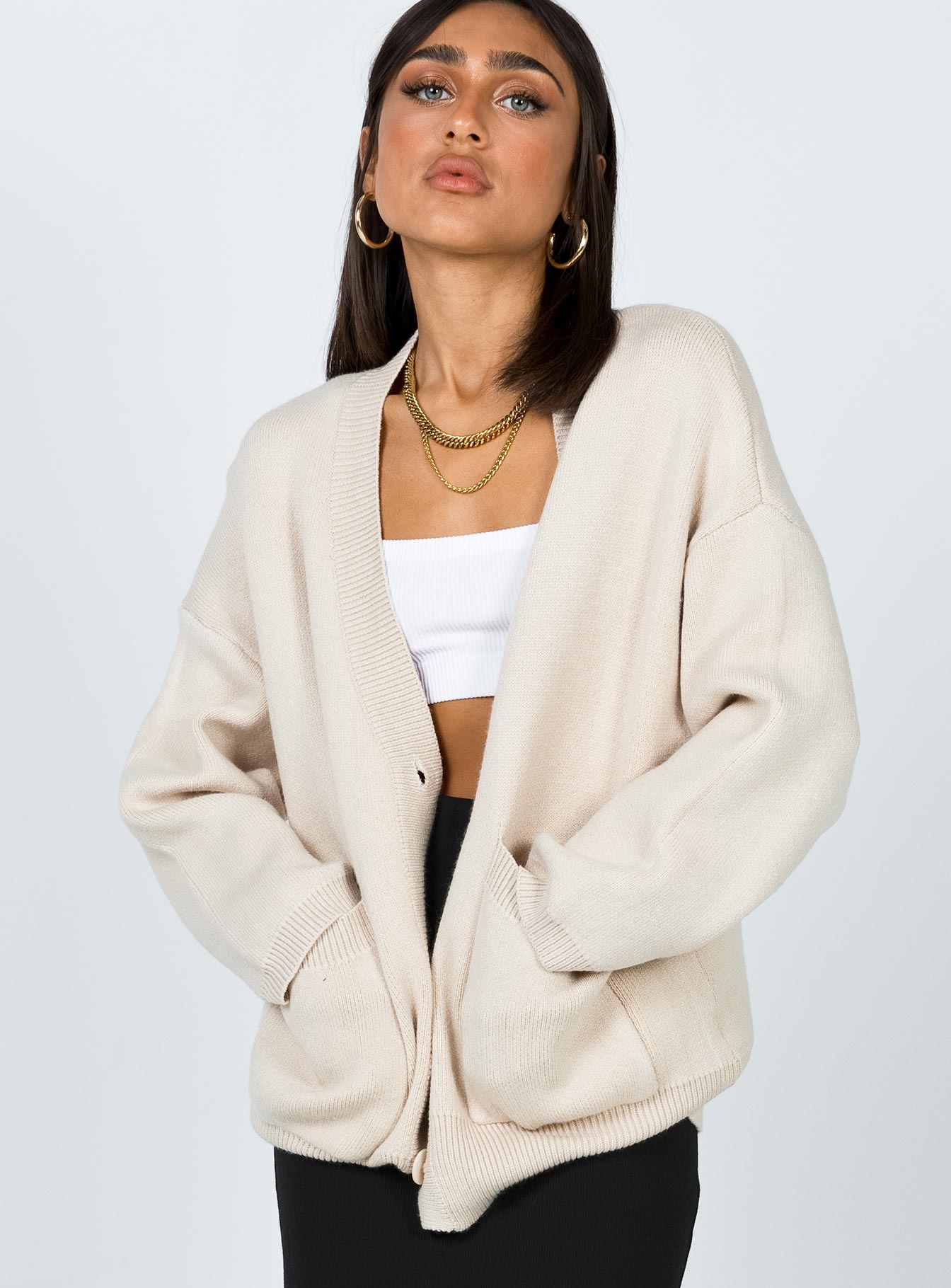 Burke Cardigan Cream - Image 6