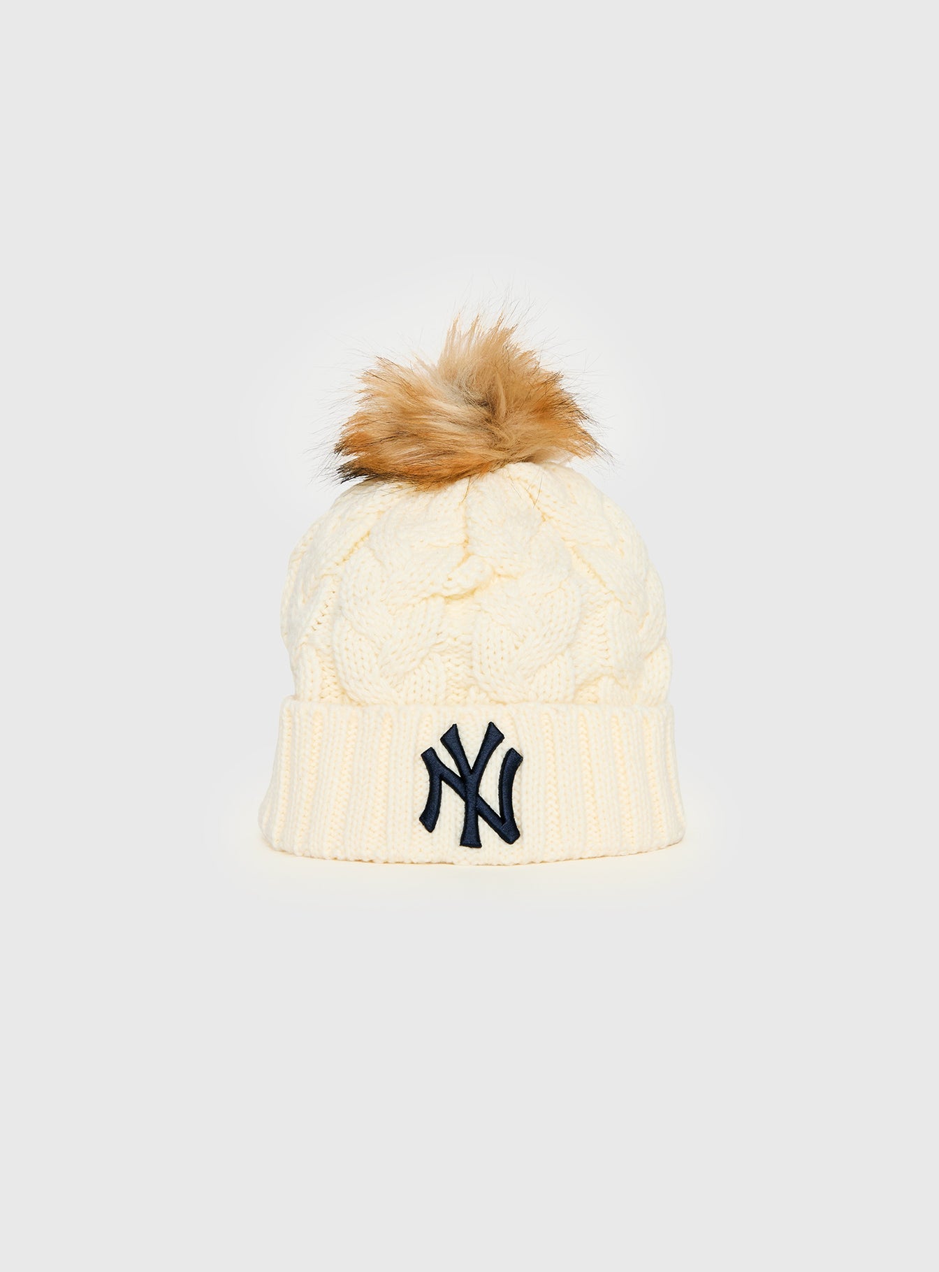 New York Yankees Knit Beanie Cream - Image 2