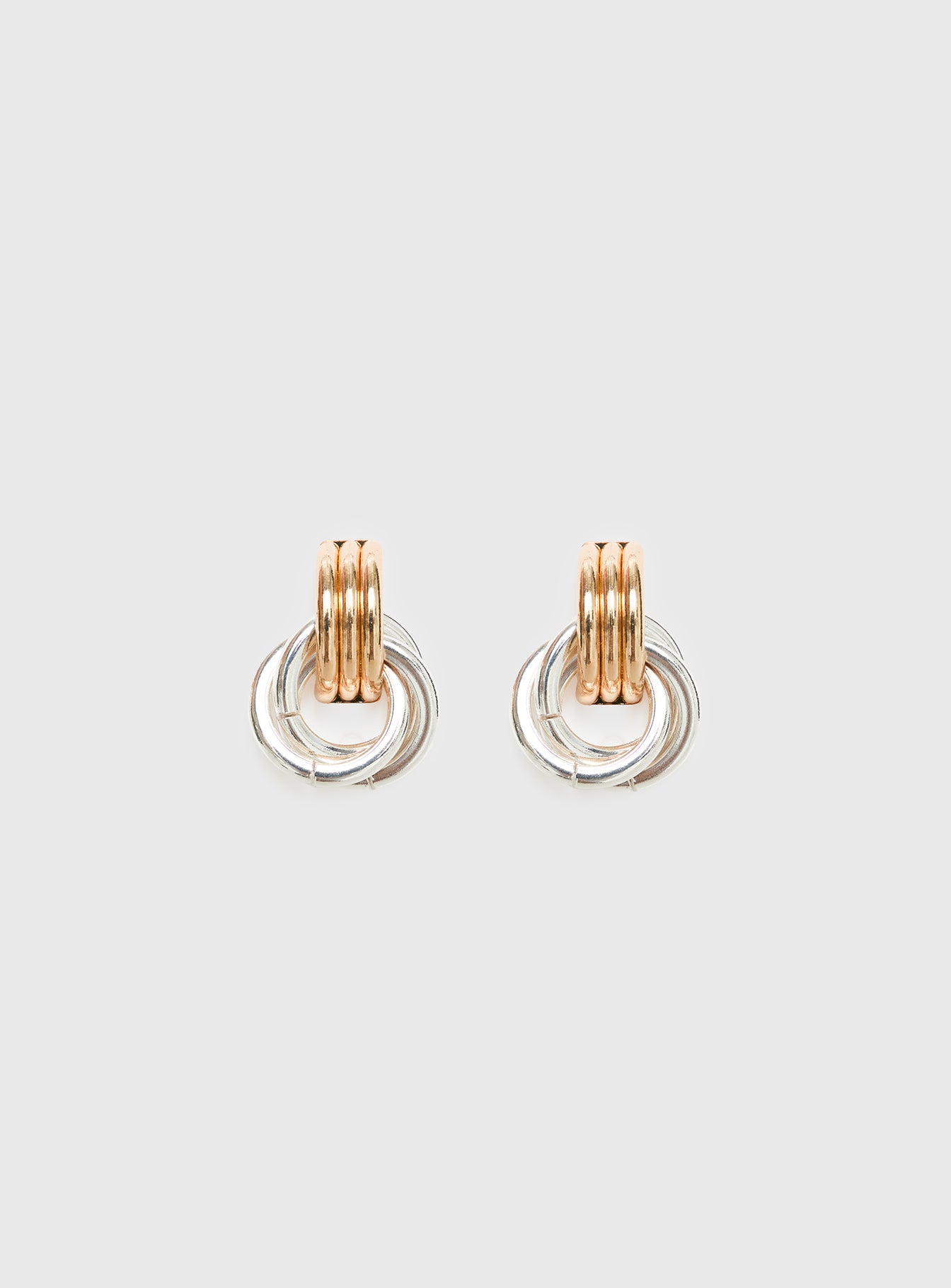 Trishy Linked Earrings Gold / Silver - Image 2