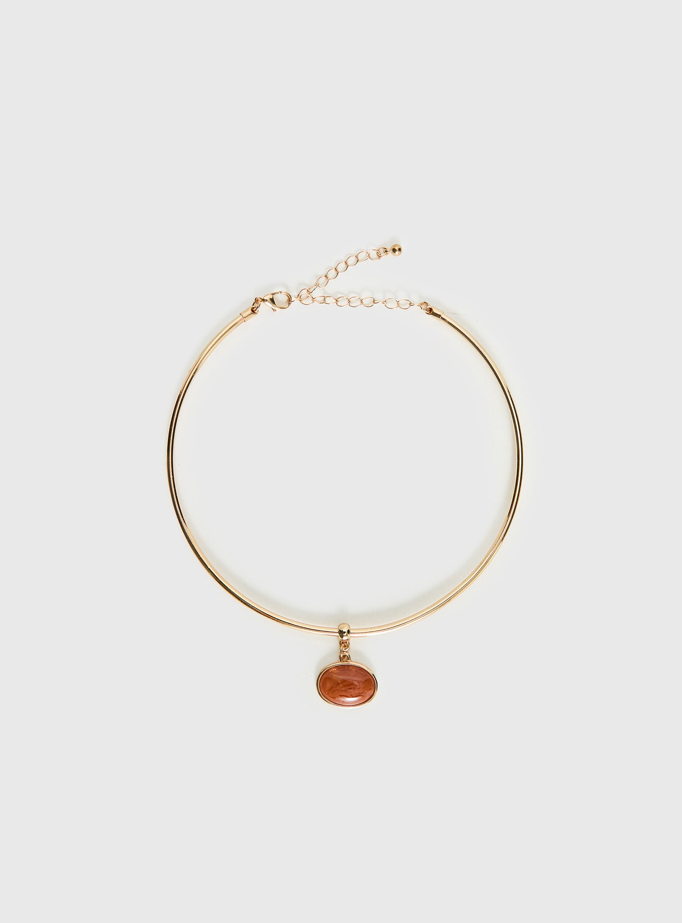 Tiera Gemstone Pendant Necklace Gold - Image 2