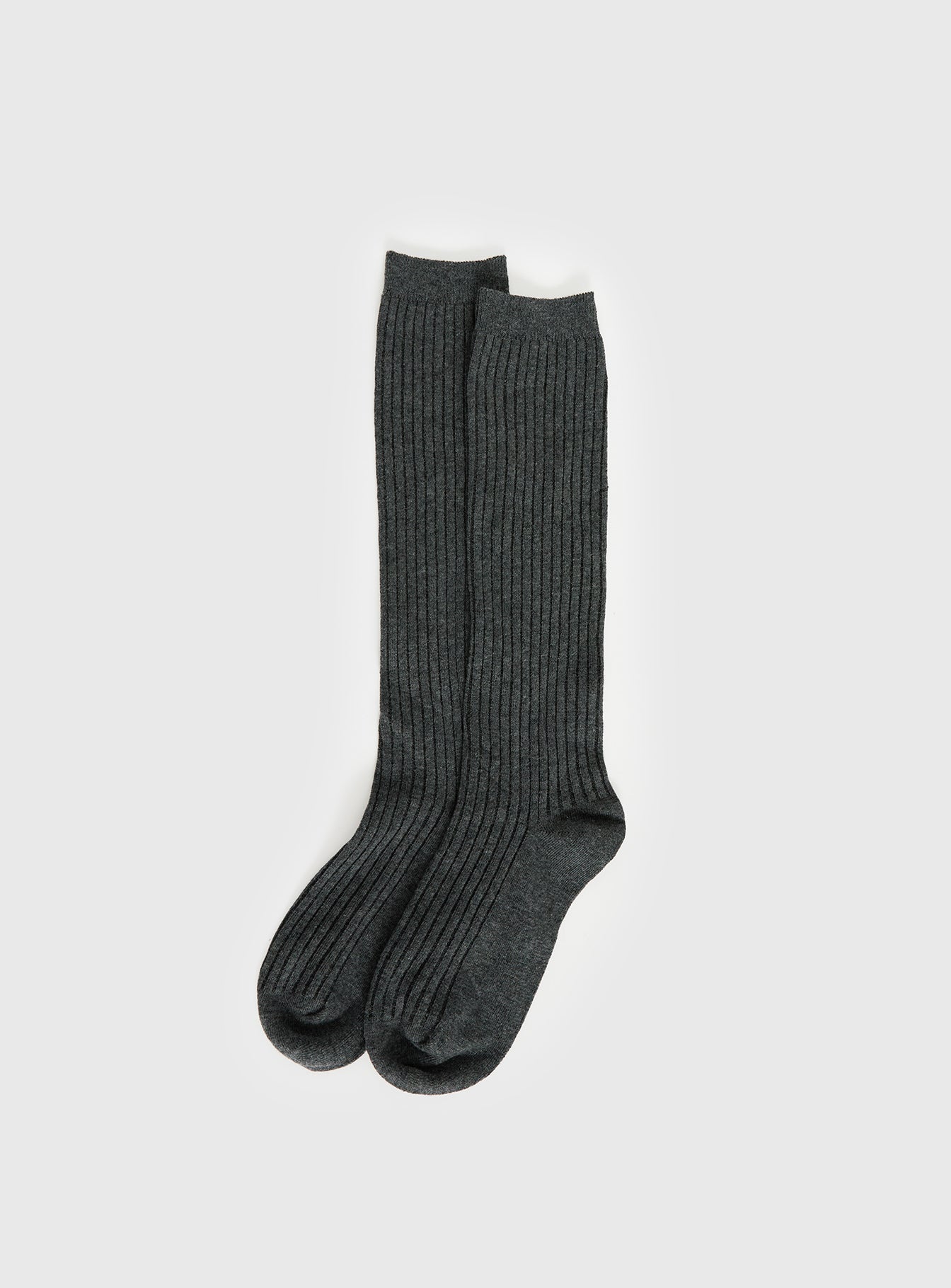 Nayara Ribbed Socks Dark Grey Marle - Image 2