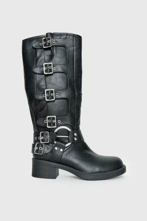 Buckle Down Boots Black