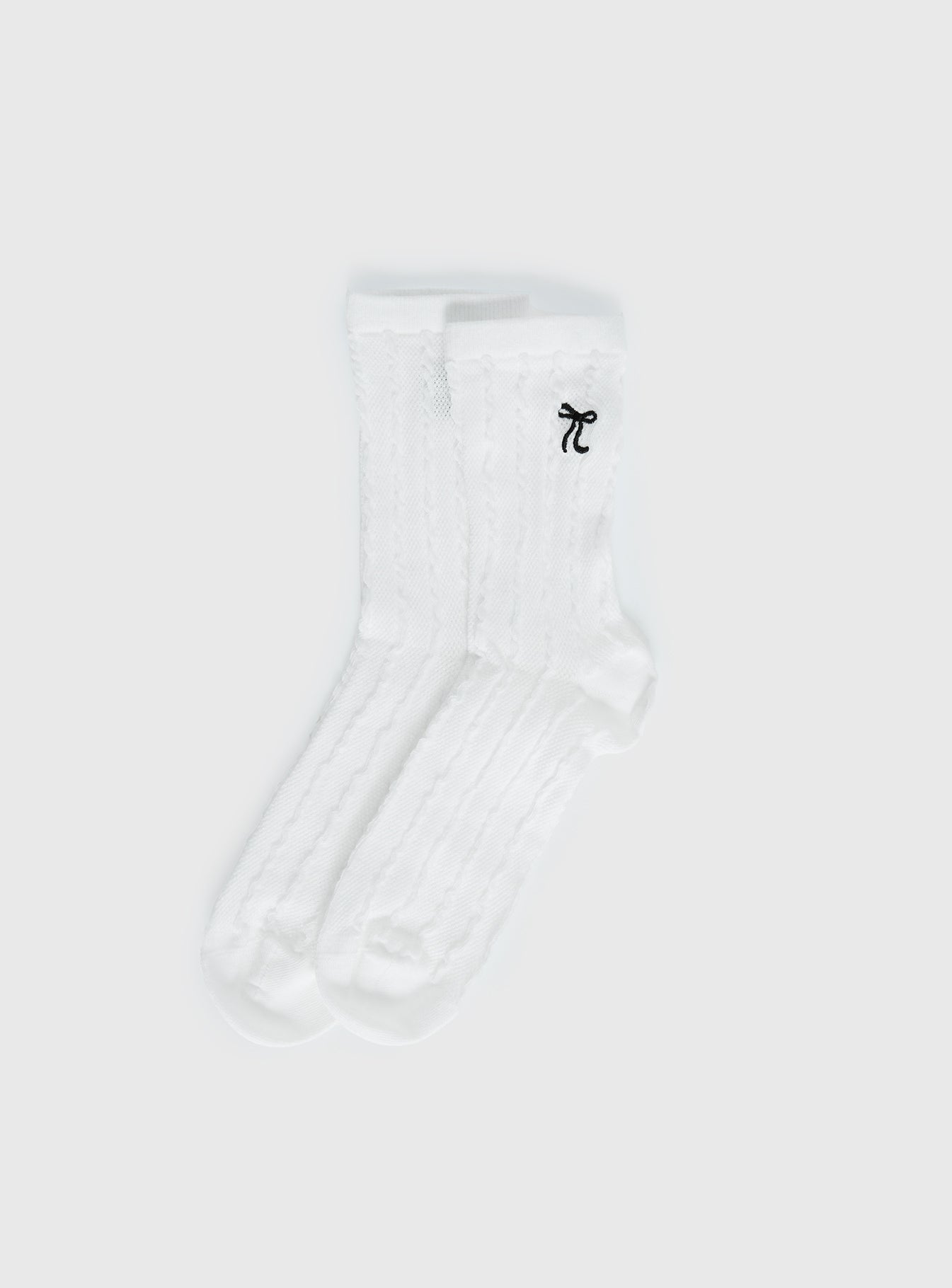 Introduction Cable Knit Socks Cream - Image 2