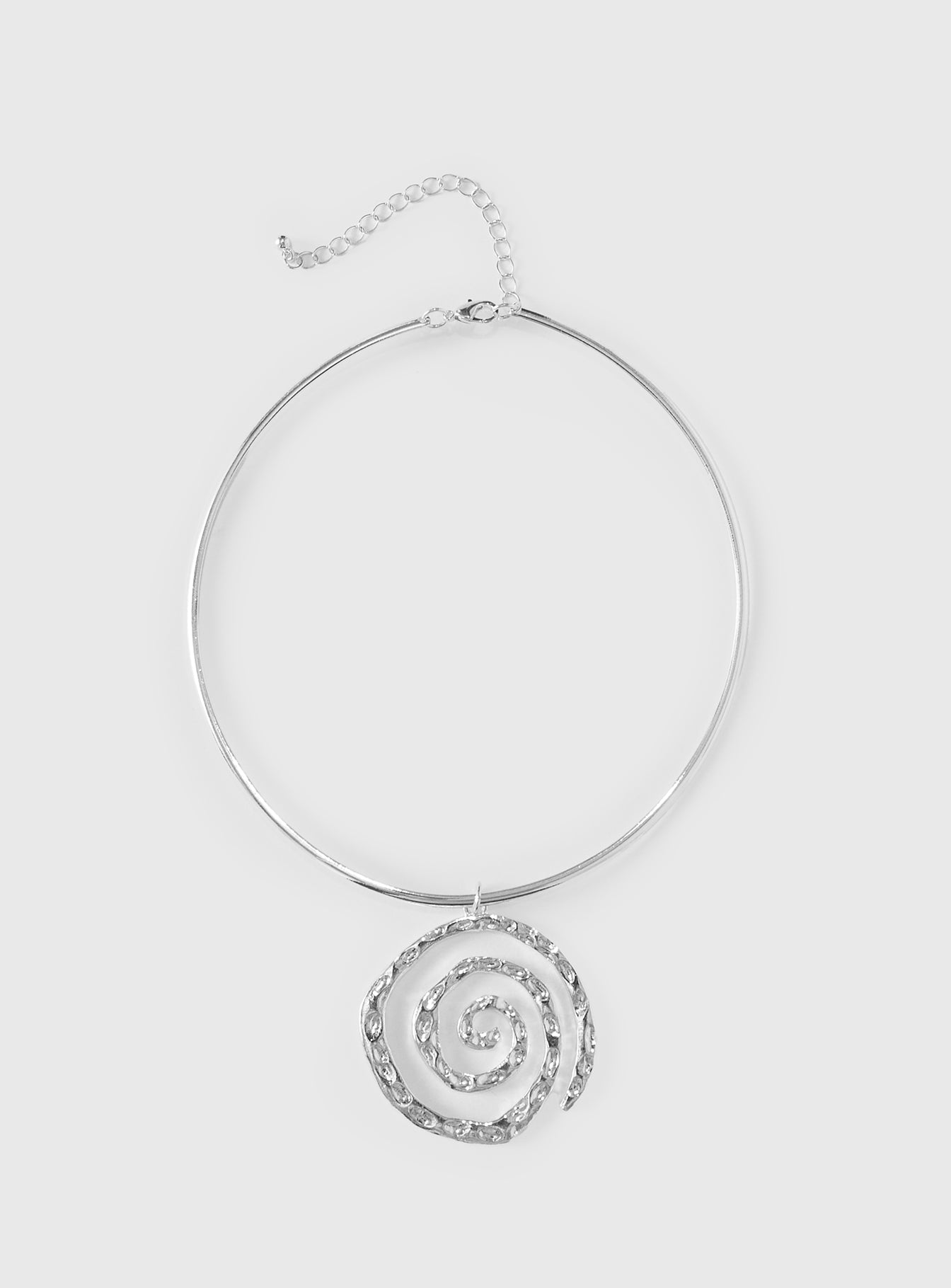 Top Of Mind Swirl Pendant Necklace Silver - Image 2