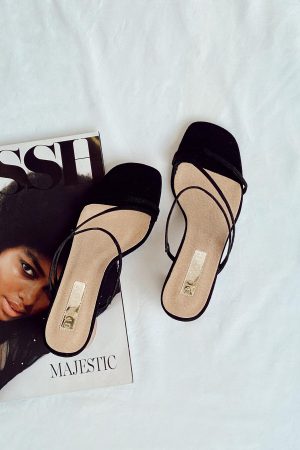Billini Yazmin Wooden Heels Black