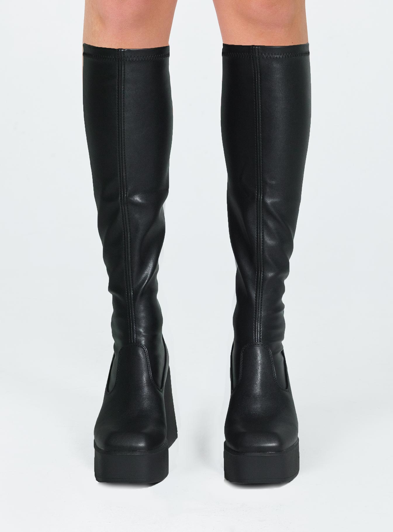 Windsor Smith BadGirls Black Stretch Sock Boots - Image 2