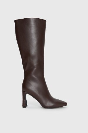 Sawyer Knee High Boots Brown