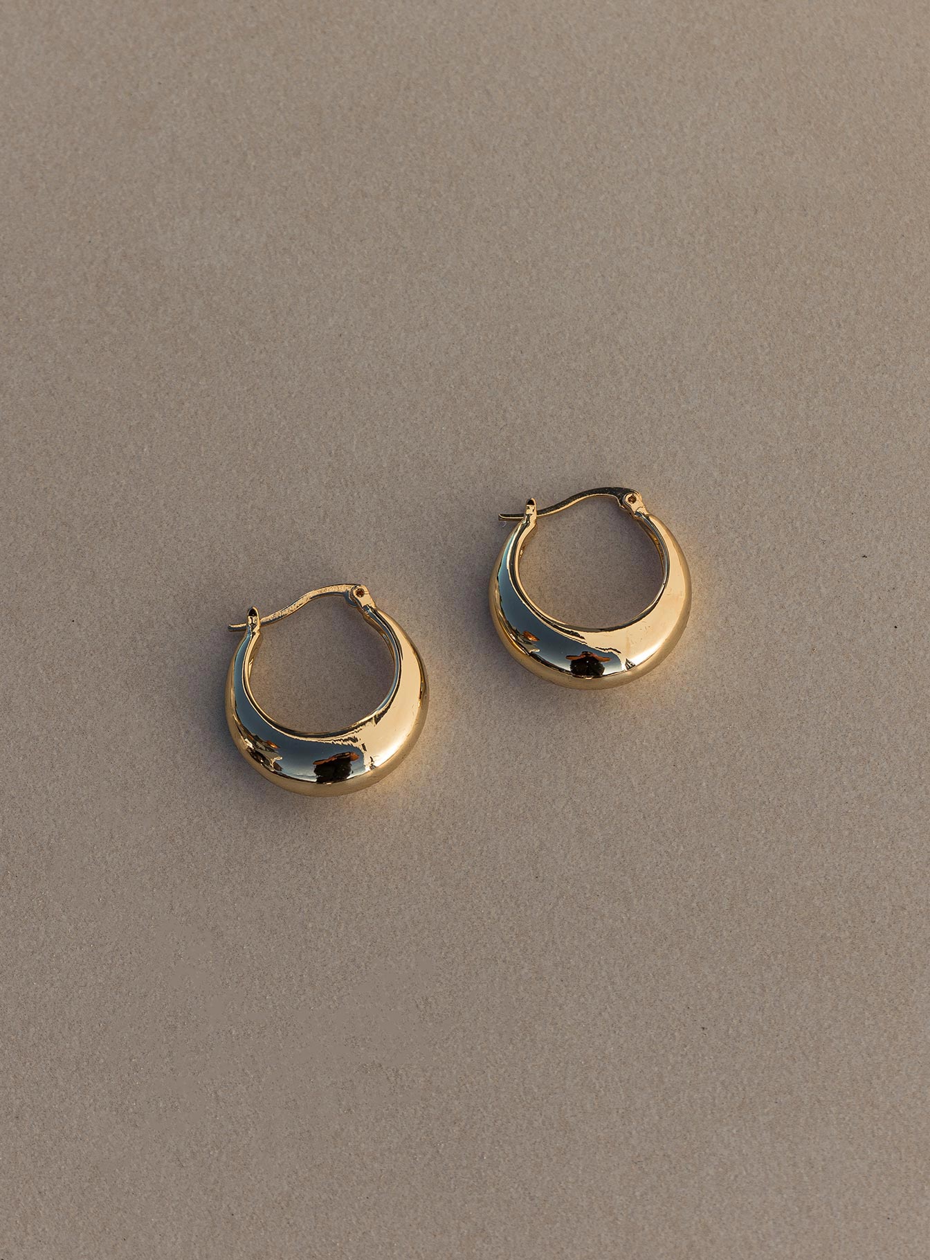 Garson Gold Plated Hoop Earrings - Image 2