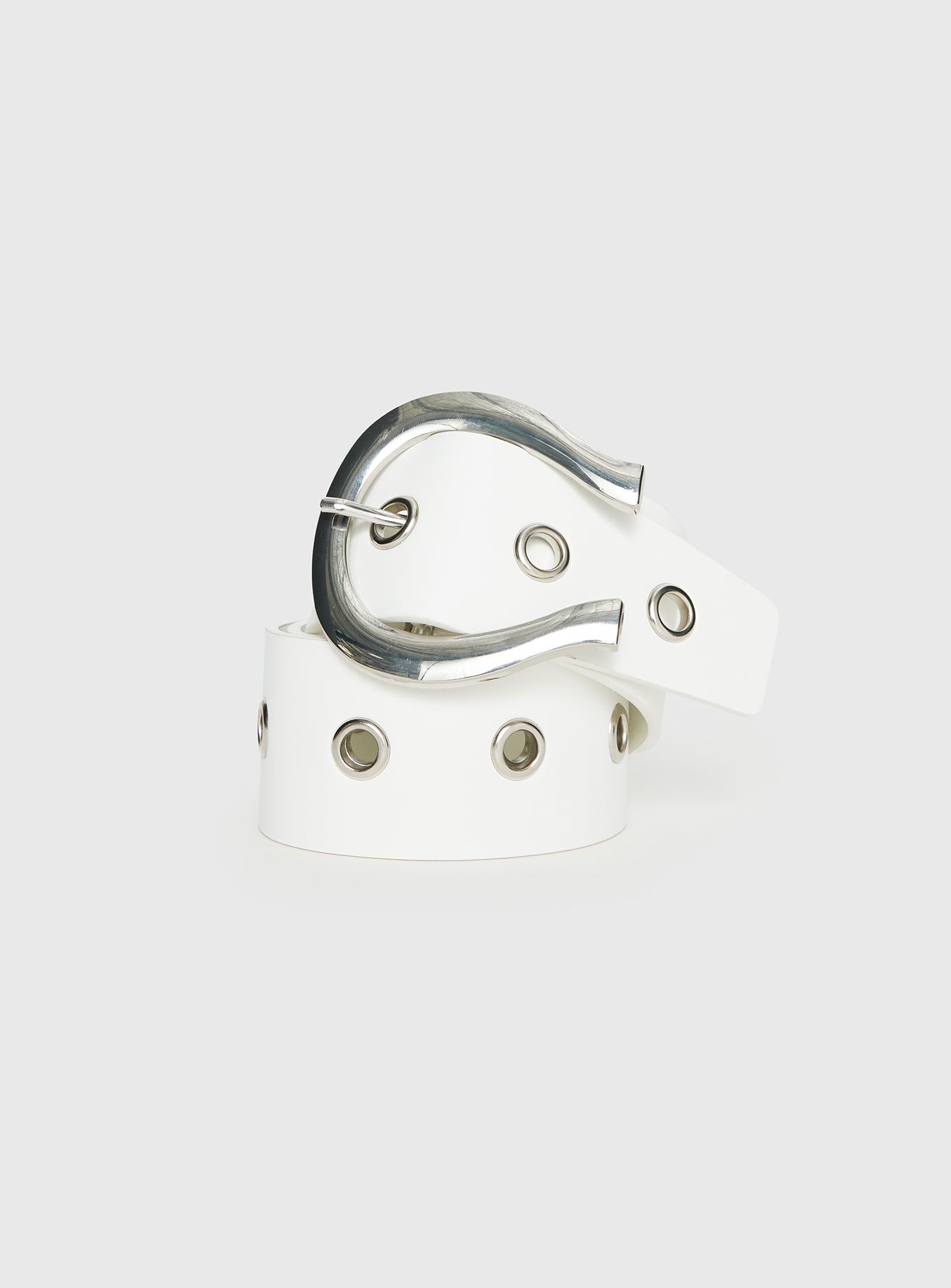 Aemelia Stud Detail Belt White - Image 2