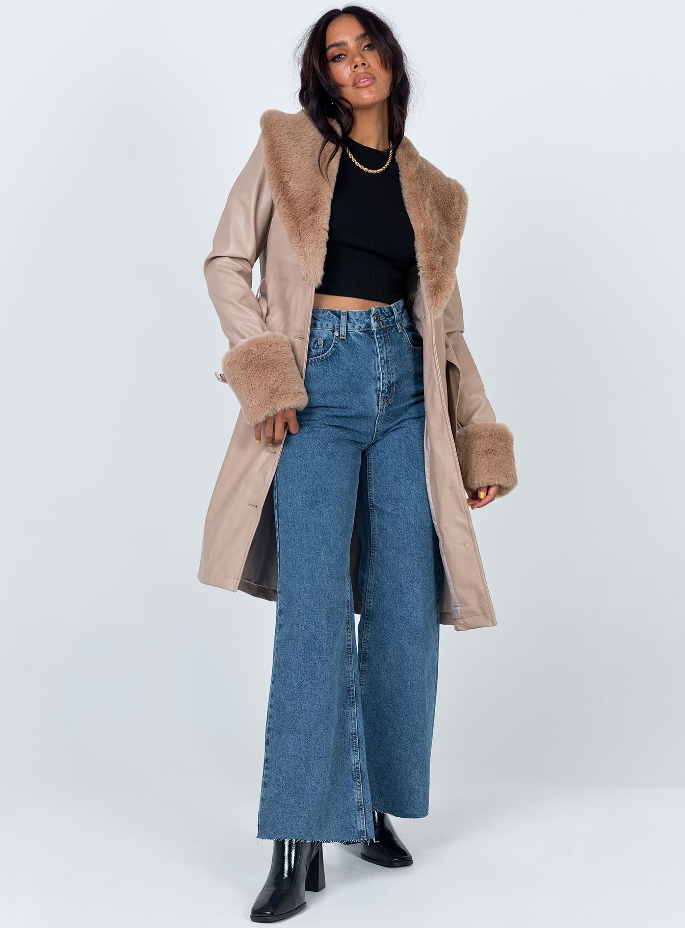 Brooklyn Long Coat Tan - Image 2