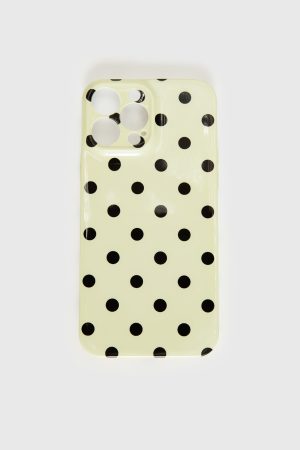 Milda iPhone Case Butter / Brown Polka