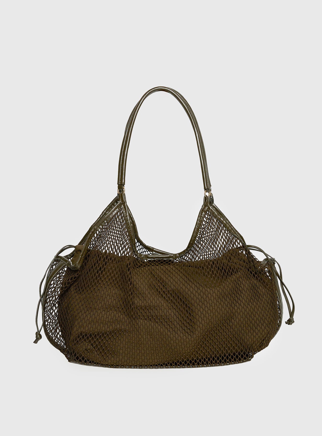 Isolda Mesh Tote Bag Khaki - Image 2