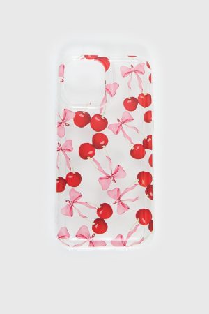 Cherry Pickers iPhone Case Clear / Red