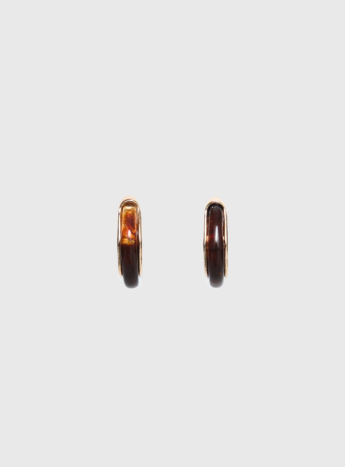 Still Love Hoop Earrings Gold / Brown - Image 2