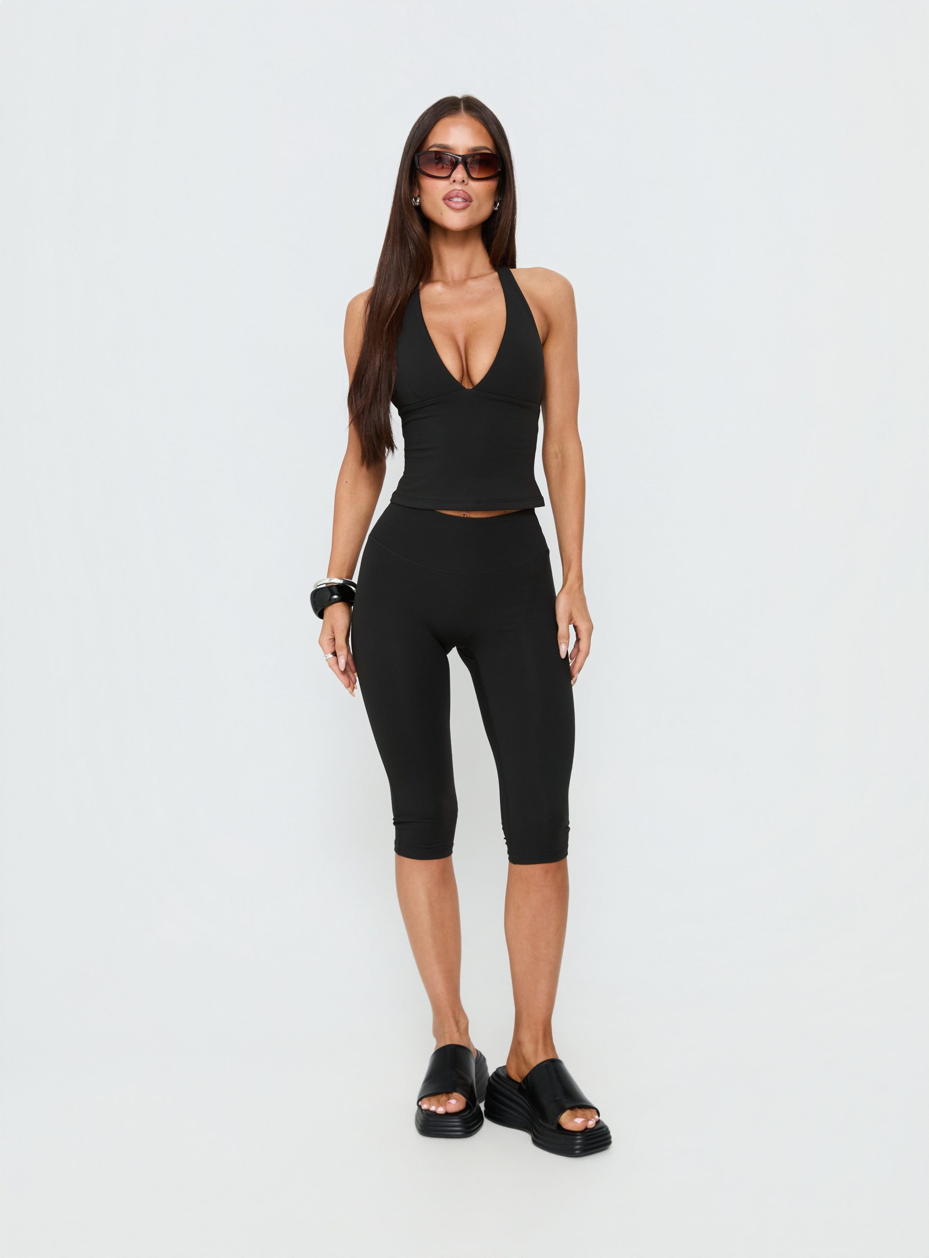 Power Hour Active Capri Leggings Black - Image 2