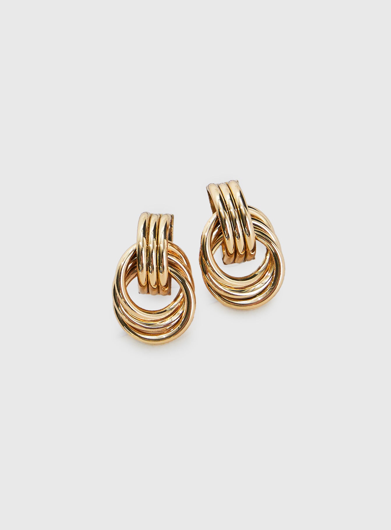 Trishy Linked Earrings Gold - Image 2
