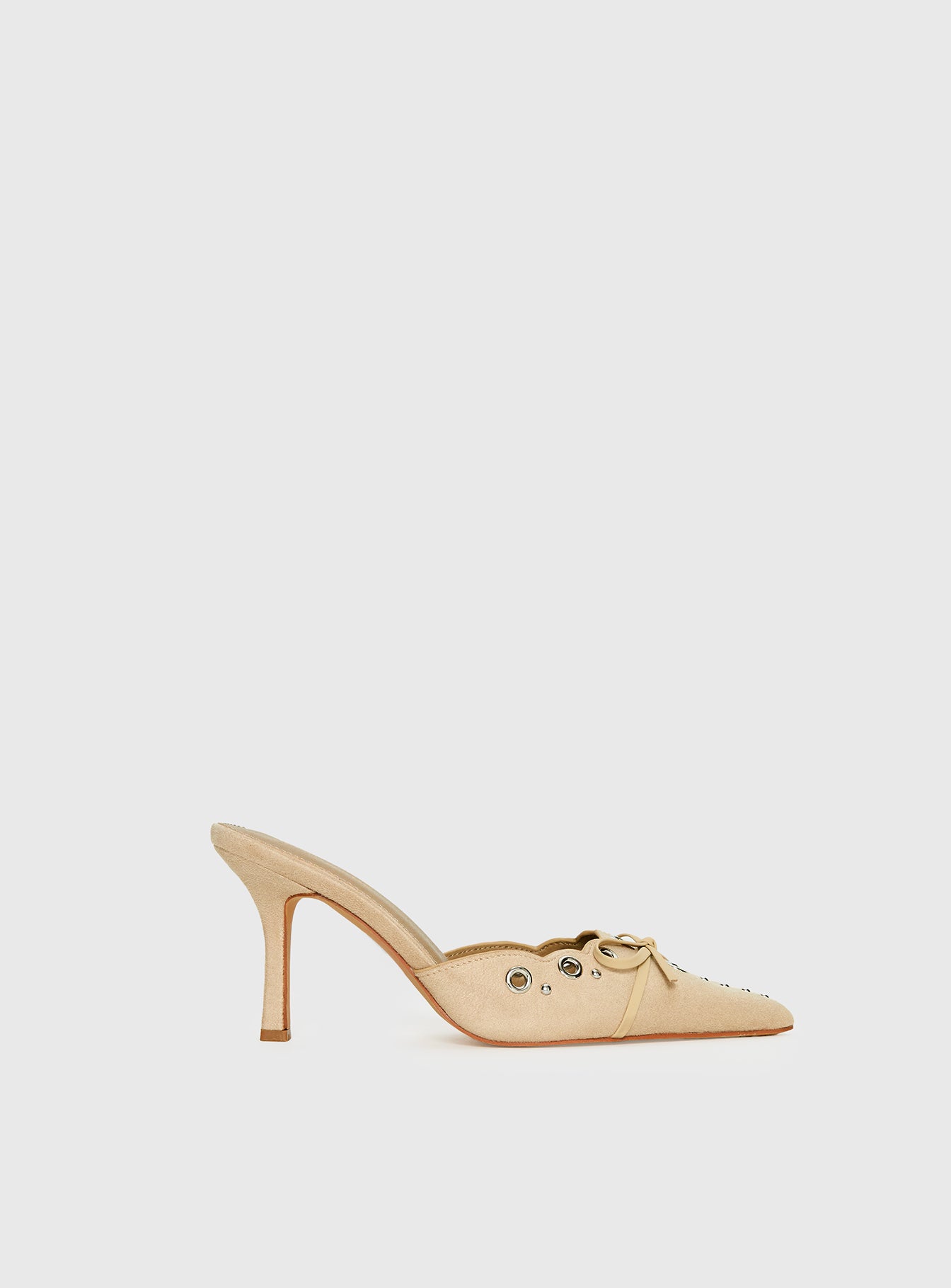 Charisma Pointed Toe Heels Taupe - Image 5