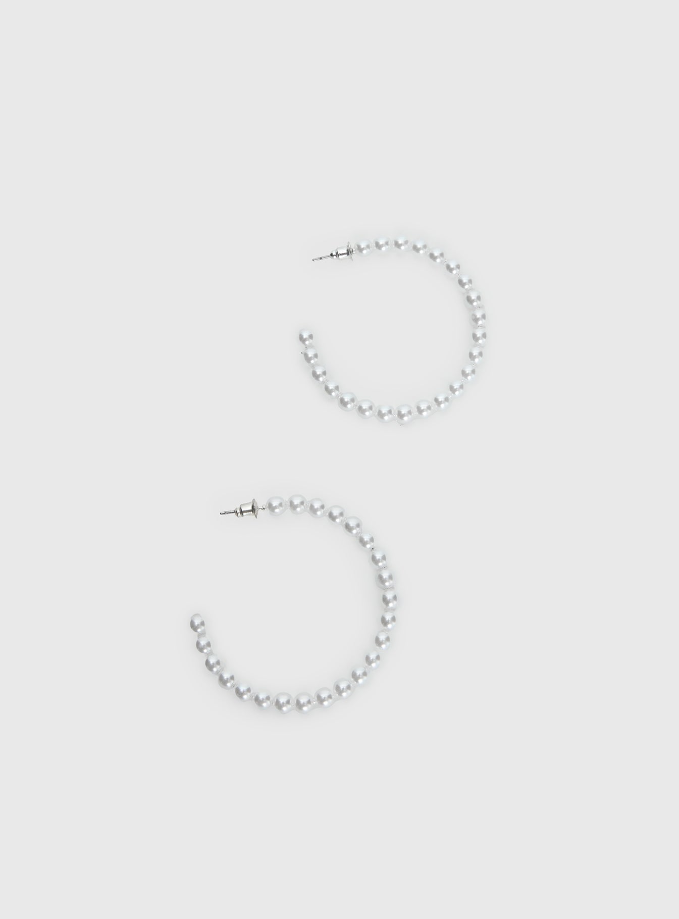 Aydan Hoop Earrings Pearl - Image 2