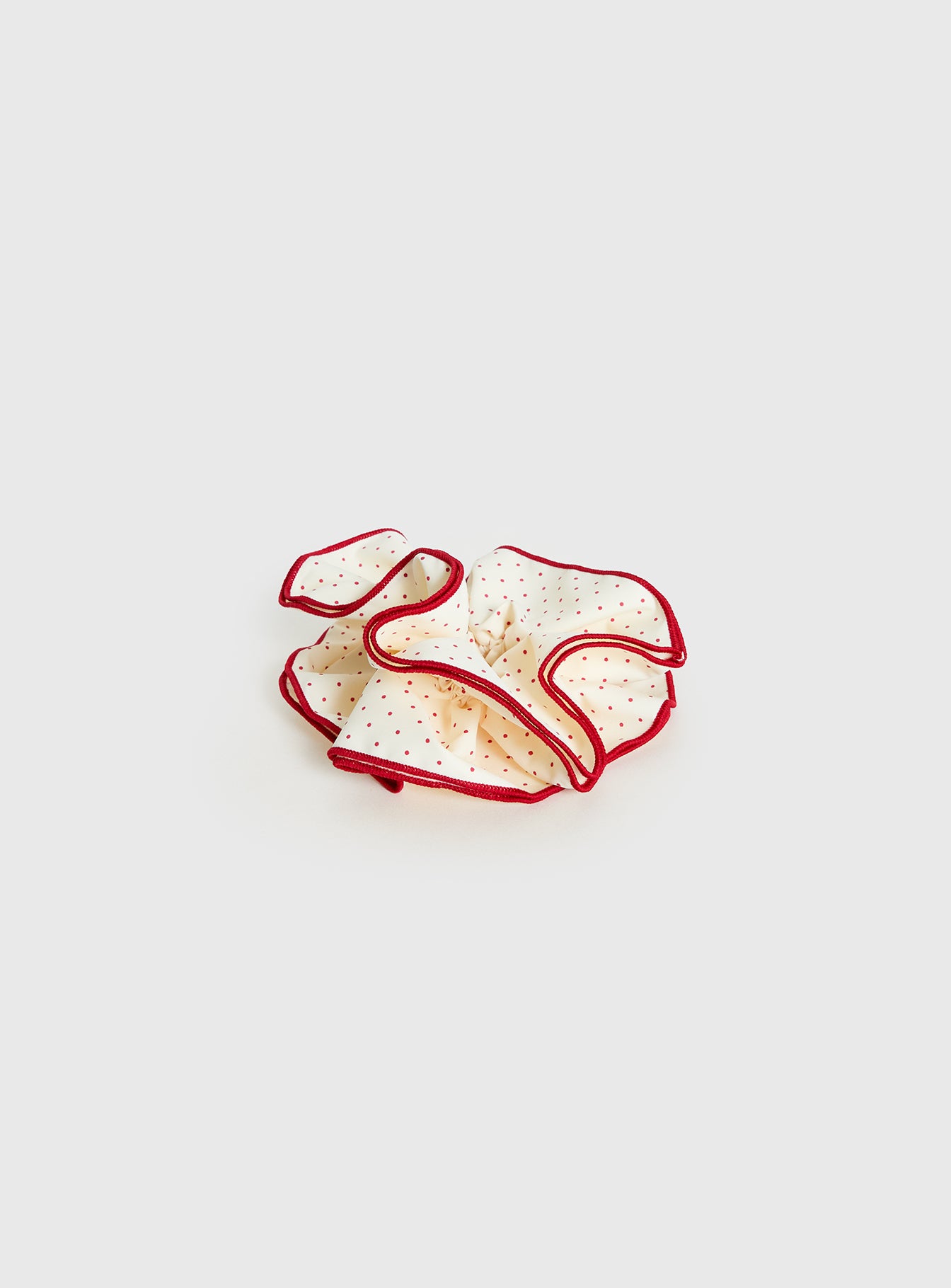 Dovie Frill Scrunchie Red / White Polka Dot - Image 2