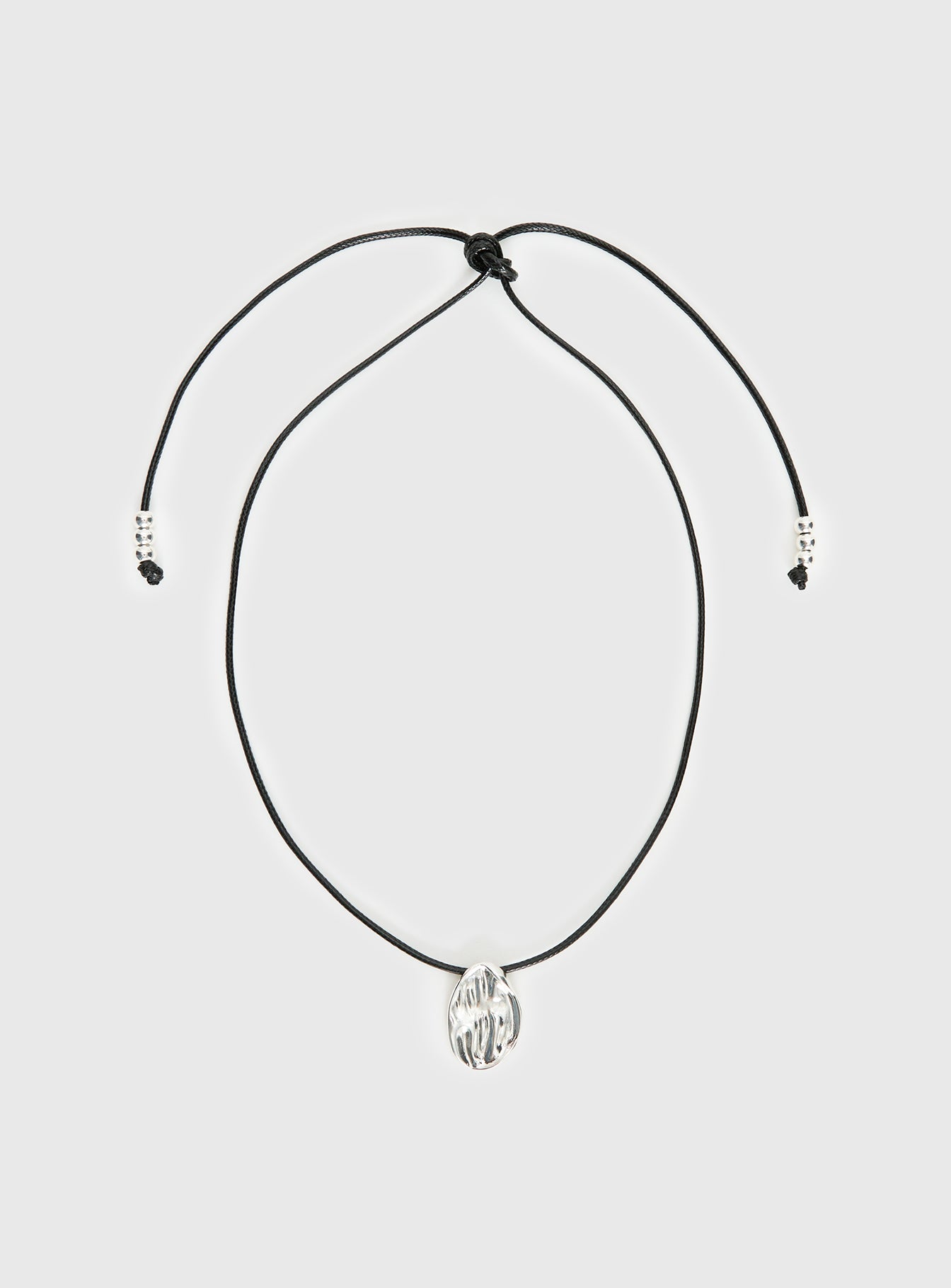 Mayve Cord Necklace Silver - Image 2