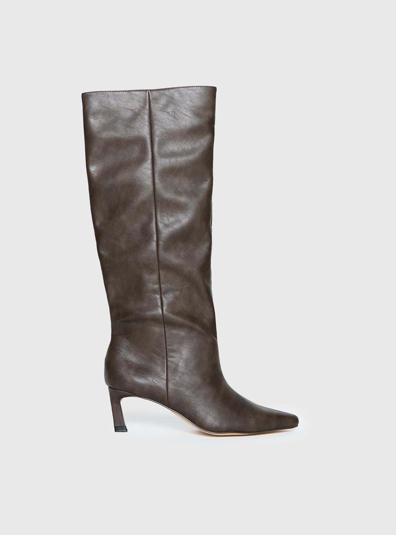 Aminah Knee High Boots Charcoal - Image 2